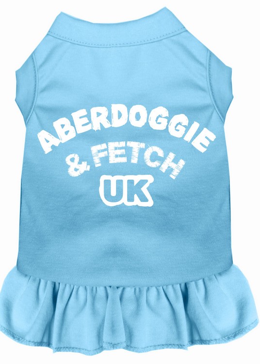 Aberdoggie UK Screen Print Dress Baby Blue Med